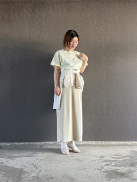 「OMNES（オムネス）のアイテム」を使った、まいさん（レディース・164cm）の夏コーディネート
