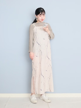 「シフォンブラウス」｜「アイテム（その他）」を使った、まいさん（レディース・164cm）の夏コーディネート