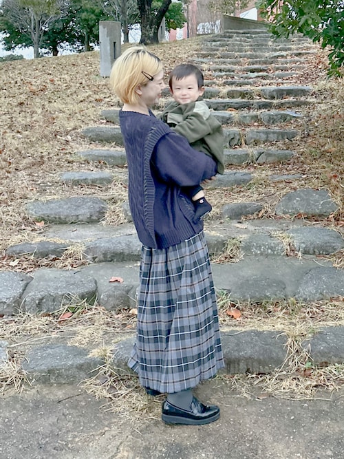 セール】【forksy.】チェックプリーツロングスカート（スカート