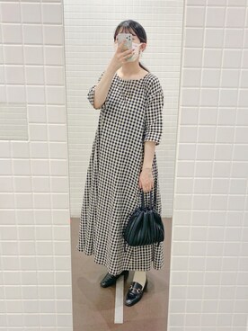 「Libra Cue（リブラ キュー）のアイテム（ワンピース/ドレス）」を使った、まいさん（レディース・164cm）の秋コーディネート