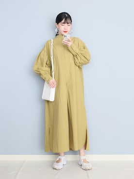 「INTER FACTORY（インターファクトリー）のアイテム（ワンピース/ドレス）」を使った、まいさん（レディース・164cm）の夏コーディネート