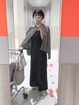 「DISCOAT（ディスコート）のアイテム（ワンピース/ドレス）」を使った、まいさん（レディース・164cm）の秋コーディネート