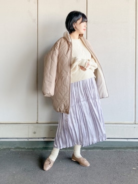 「Ciena」｜「アイテム（ジャケット/アウター）」を使った、まいさん（レディース・164cm）の冬コーディネート