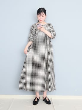 「Libra Cue（リブラ キュー）のアイテム（ワンピース/ドレス）」を使った、まいさん（レディース・164cm）の夏コーディネート