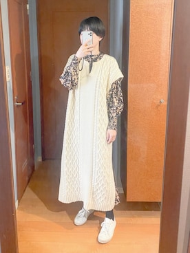 「feepur（フェピュール）のアイテム（ワンピース/ドレス）」を使った、まいさん（レディース・164cm）の春コーディネート