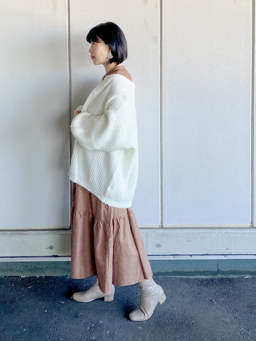 セール】【ロングセラー！】ミックスボリュームニットカーディガン  