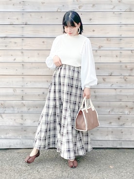 「moment+」｜「アイテム（その他）」を使った、まいさん（レディース・164cm）の秋コーディネート