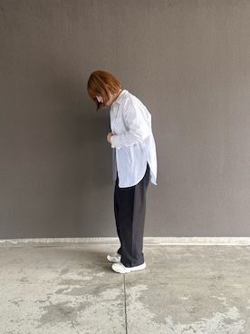 「OMNES（オムネス）のアイテム（トップス）」を使った、まいさん（レディース・164cm）の春コーディネート