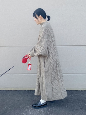 「antiqua」｜「アイテム（ワンピース/ドレス）」を使った、まいさん（レディース・164cm）の冬コーディネート