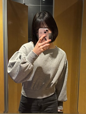 「GRL（グレイル）のアイテム（スウェット）」を使った、yunaaaa0218さん（レディース・160cm）の春コーディネート