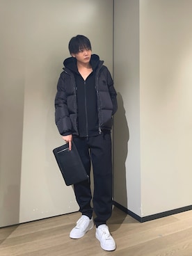 「アイテム（クラッチバッグ）」を使った、S.HIDEKIさん（メンズ・176cm）の秋コーディネート