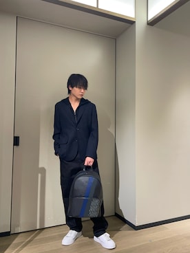 「ARMANI EXCHANGE（アルマーニエクスチェンジ）のアイテム」を使った、S.HIDEKIさん（メンズ・176cm）の秋コーディネート