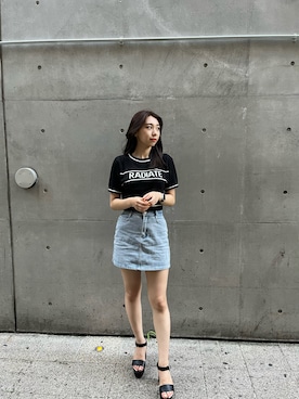 「アイテム（デニムスカート）」を使った、ingireneさん（レディース・161cm）の夏コーディネート