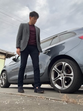 「アイテム（ニット/セーター）」を使った、ころすけさん（メンズ・170cm・30代）の秋コーディネート