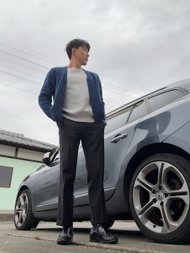 「アイテム（スラックス）」を使った、ころすけさん（メンズ・170cm・40代）の秋コーディネート