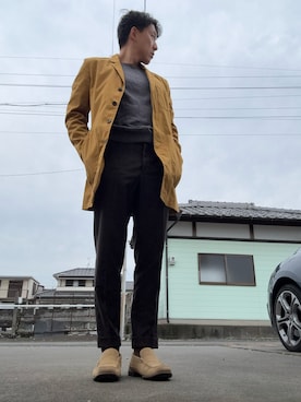 「アイテム（チェスターコート）」を使った、ころすけさん（メンズ・170cm・30代）の秋コーディネート