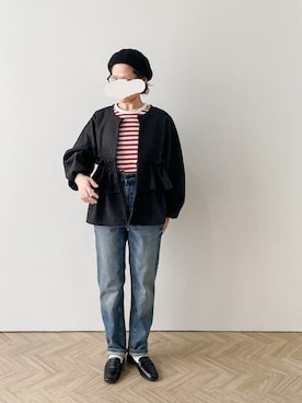 「FUDGE」｜「アイテム（ジャケット/アウター）」を使った、le_yumeさん（レディース・153cm）の春コーディネート