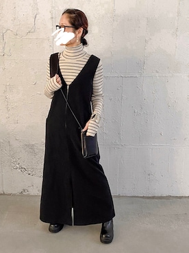 「重ね着ベストシーズン」｜「アイテム（ワンピース/ドレス）」を使った、le_yumeさん（レディース・153cm）の秋コーディネート