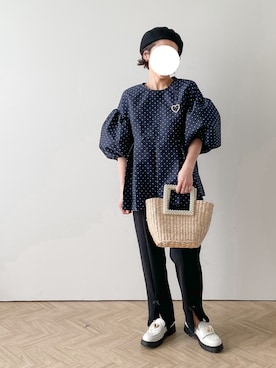 「アイテム（ローファー、ホワイト系）」を使った、le_yumeさん（骨格ナチュラル・レディース・153cm）の春コーディネート