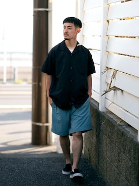 「HELLY HANSEN(ヘリーハンセン)のアイテム(パンツ)」を使った、シュンさん(メンズ・173cm)の夏コーディネート