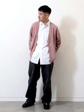 「アイテム（カーディガン/ボレロ）」を使った、シュンさん（メンズ・173cm）の春コーディネート