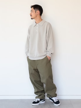 「BEAMS（ビームス）のアイテム（ポロシャツ）」を使った、シュンさん（メンズ・173cm）の秋コーディネート