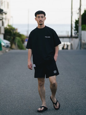 「MALIBU SHIRTS（マリブシャツ）のアイテム」を使った、シュンさん（メンズ・173cm）の夏コーディネート