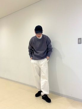 「アイテム（モカシン/デッキシューズ）」を使った、imamura0220さん（メンズ・180cm）の秋コーディネート