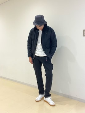 「LOGOS（ロゴス）のアイテム（ハット）」を使った、imamura0220さん（メンズ・180cm）の秋コーディネート