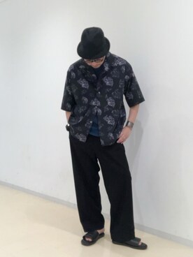 「NANO universe（ナノユニバース）のアイテム（サンダル）」を使った、imamura0220さん（メンズ・180cm）の春コーディネート