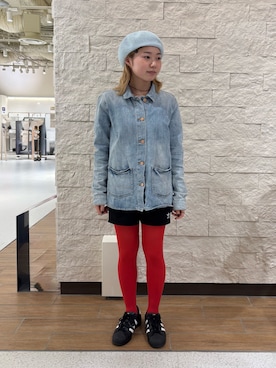 「arth（アース）のアイテム（帽子）」を使った、はなさん（レディース・151cm）の冬コーディネート