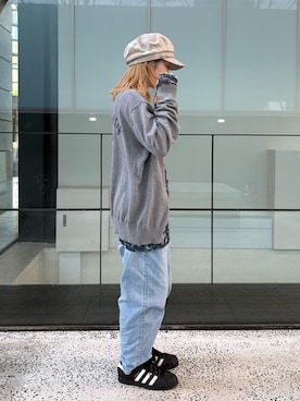 「アイテム（キャスケット）」を使った、はなさん（レディース・151cm）の春コーディネート