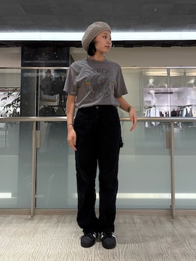 「アイテム（ハンチング/ベレー帽）」を使った、はなさん（レディース・151cm）の秋コーディネート