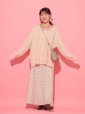 「アイテム（チョーカー）」を使った、のあさん（レディース・150cm）の冬コーディネート