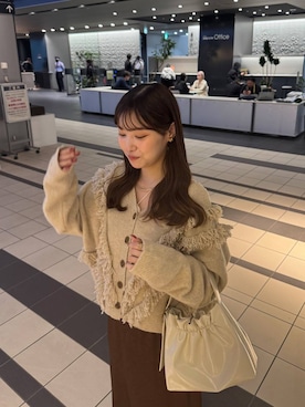 「アイテム（チョーカー）」を使った、のあさん（レディース・150cm・20代）の冬コーディネート