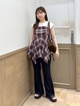 「アイテム（サンダル）」を使った、のあさん（レディース・150cm）の夏コーディネート