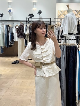 「LOWRYS FARM（ローリーズファーム）のアイテム（ベルト）」を使った、のあさん（レディース・150cm）の夏コーディネート