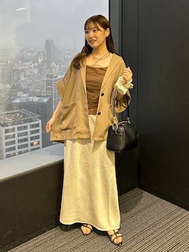 「アイテム（テーラードジャケット）」を使った、のあさん（レディース・150cm）の夏コーディネート