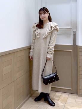 「アイテム（ワンピース/ドレス）」を使った、のあさん（レディース・150cm・20代）の秋コーディネート