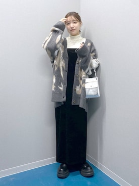 「LOWRYS FARM（ローリーズファーム）のステンレスプレートネックレス　973053（ネックレス）」を使った、のあさん（レディース・150cm）の冬コーディネート