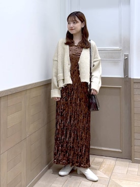 「アイテム（ワンピース/ドレス）」を使った、のあさん（レディース・150cm・20代）の秋コーディネート