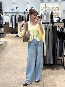 「アイテム（チョーカー）」を使った、のあさん（レディース・150cm）の春コーディネート