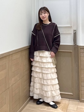 「アイテム（チョーカー）」を使った、のあさん（レディース・150cm）の秋コーディネート
