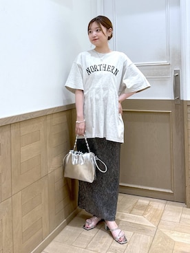 「アイテム（イヤリング）」を使った、のあさん（レディース・150cm）の夏コーディネート