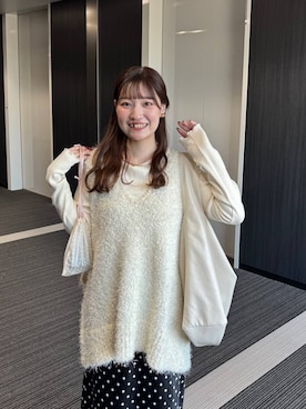 「アイテム（チョーカー）」を使った、のあさん（レディース・150cm・20代）の冬コーディネート