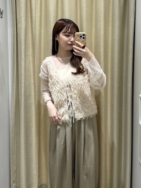 「アイテム（チョーカー）」を使った、のあさん（レディース・150cm）の春コーディネート