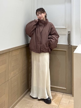 「アイテム（その他アウター、ブラウン系）」を使った、のあさん（レディース・150cm）の秋コーディネート