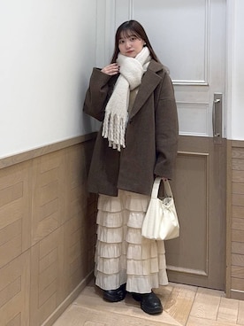 「アイテム（その他アウター）」を使った、のあさん（レディース・150cm）の冬コーディネート