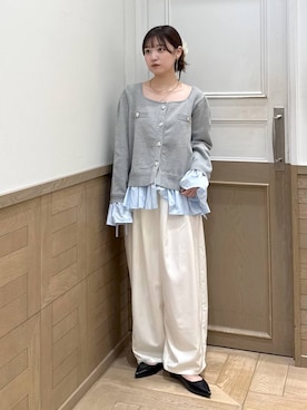 「アイテム（チョーカー）」を使った、のあさん（レディース・150cm）の秋コーディネート