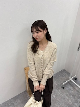 「アイテム（チョーカー）」を使った、のあさん（レディース・150cm）の秋コーディネート
